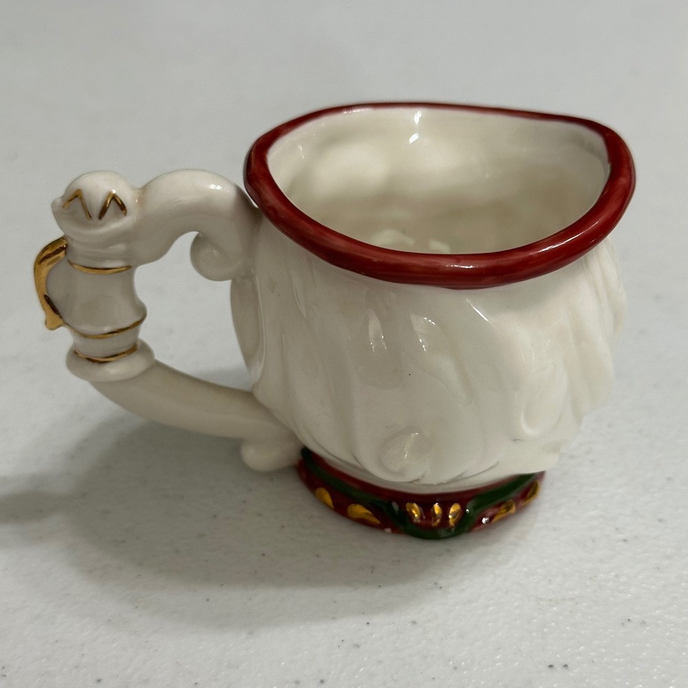 Bavarian Claus Santa Figural Ceramic Teapot & Mug Set Christmas Seasonal Decor - Picture 6 of 9